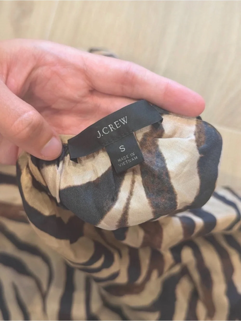 Women’s Jcrew Zebra Print Puff Sleeve Top - Tan/Black
